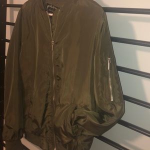 NWOT Olive bombers jacket